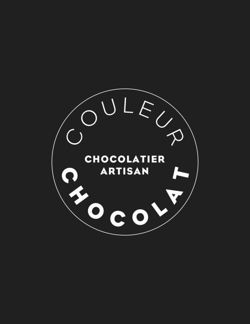 Couleur Chocolat Logo Fond Noir